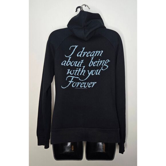 Twilight I Dream About Being With You Zip Up Hoodie Size Large Black Runs Small - Picture 3 of 5